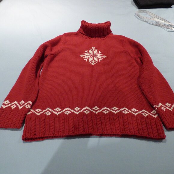 Ralph Lauren Rusty Red Snowflake Sweater, size S - Picture 3 of 14